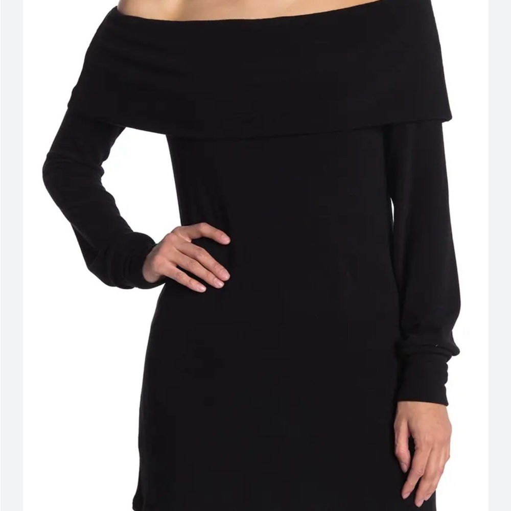 Michael Stars Black Boatneck Top